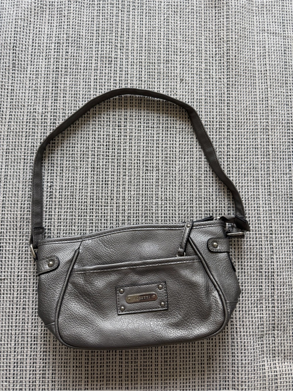 Rosetti Vintage Metallic Silver Shoulder Bag
